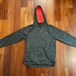 Russell Tech Hoodie Charcoal Grey & Bright Coral Size Medium EUC!